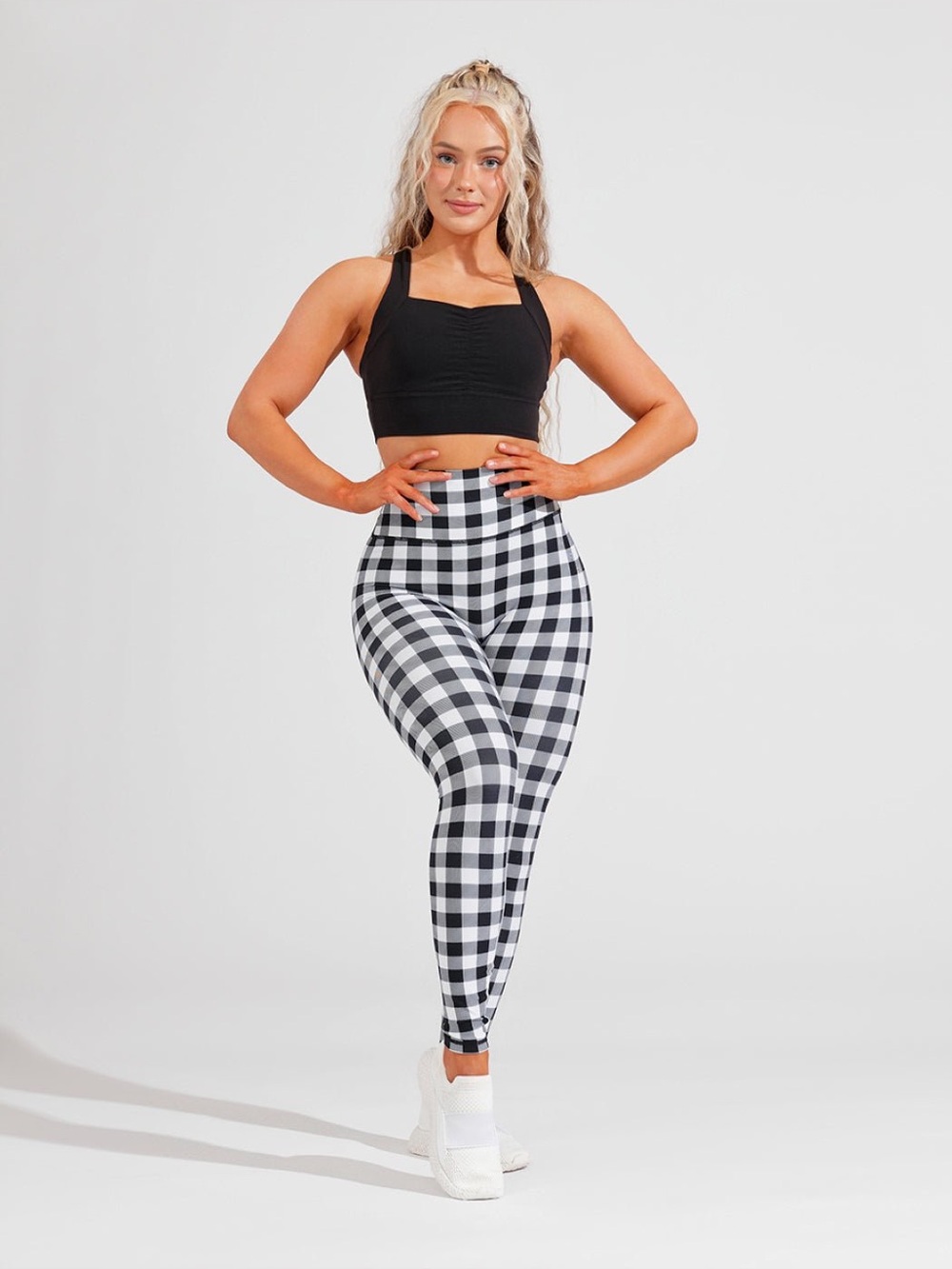 BuffBunny Black / White Check Legacy Leggings